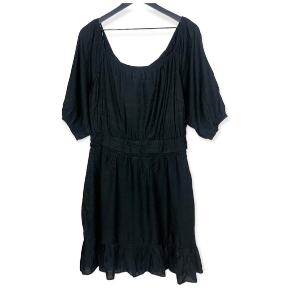 CITY CHIC Trendy Plus Size Black Mini Flirt Off Shoulder Dress Size 12 - Picture 12 of 13
